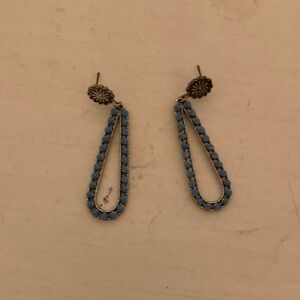 Elegant Blue Teardrop Earrings